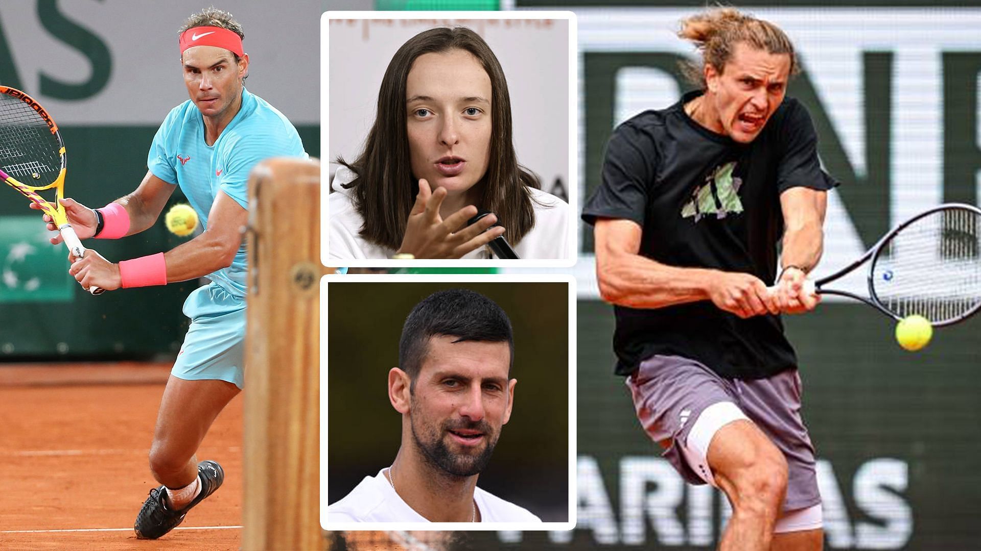 Rafael Nadal, Iga Swiatek, Novak Djokovic, and Alexander Zverev (Source:Getty)