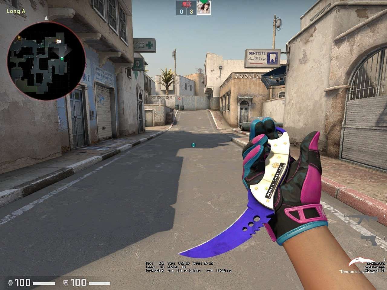 Talon Knife Doppler Sapphire (Image via Valve)