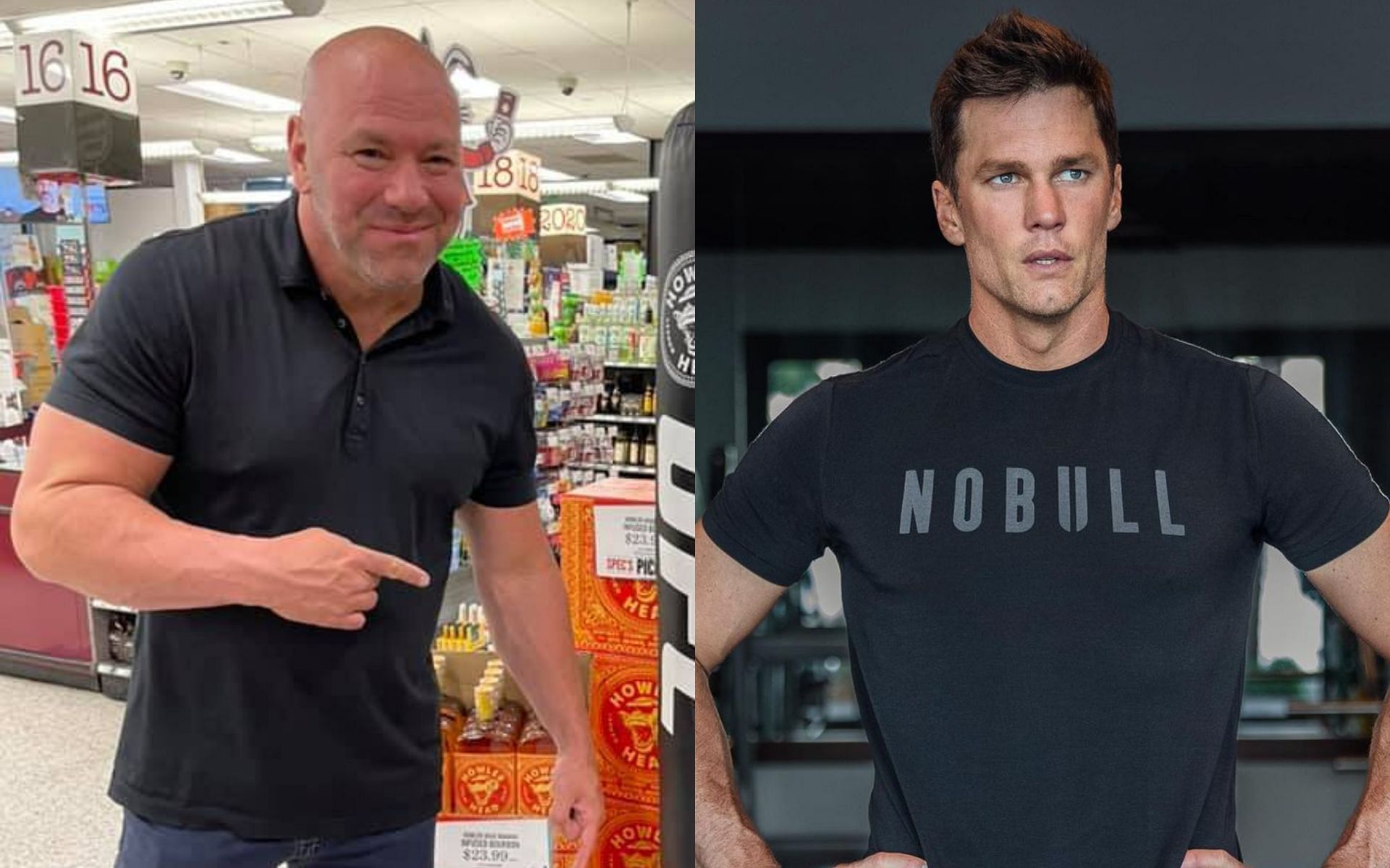 Dana White (left) set to roast Tom Brady (right) [Images vis Asset library and @tombrady on Instagram] 
