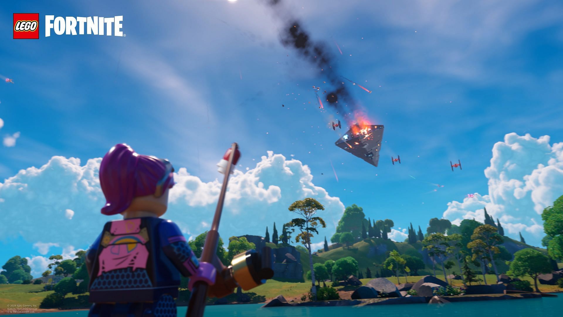 Star Destroyer in LEGO Fortnite (Image via Fortnite)