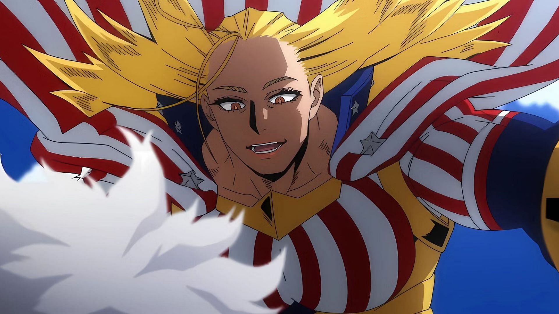 Star and Stripes confronting Shigaraki as shown in the anime (Image via Studio Bones)