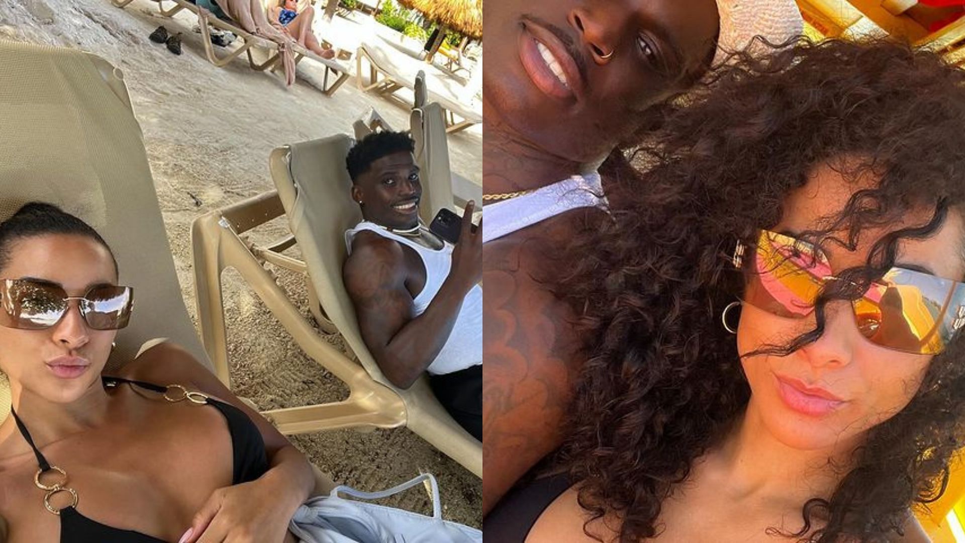 Tyreek Hill on vacation with his wife Keeta Vaccaro (Image via @keeta_vaccaro/IG)