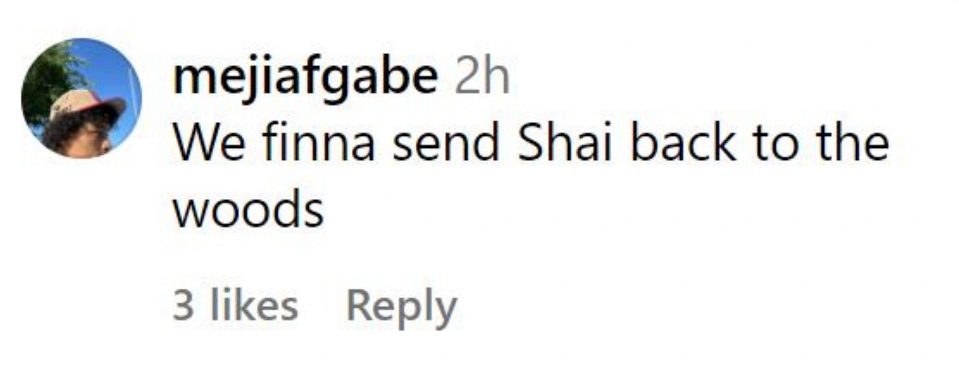 A fan&#039;s reaction to Shai Gilgeous Alexander&#039;s outfit