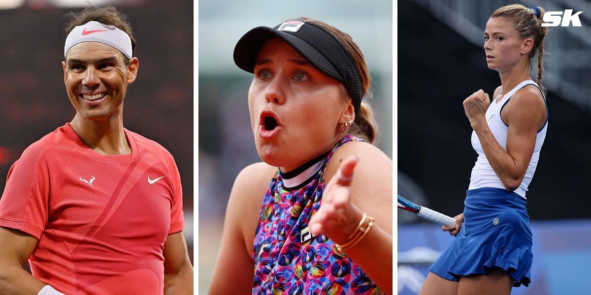 From L-R: Rafael Nadal, Sofia Kenin, and Camila Giorgi.