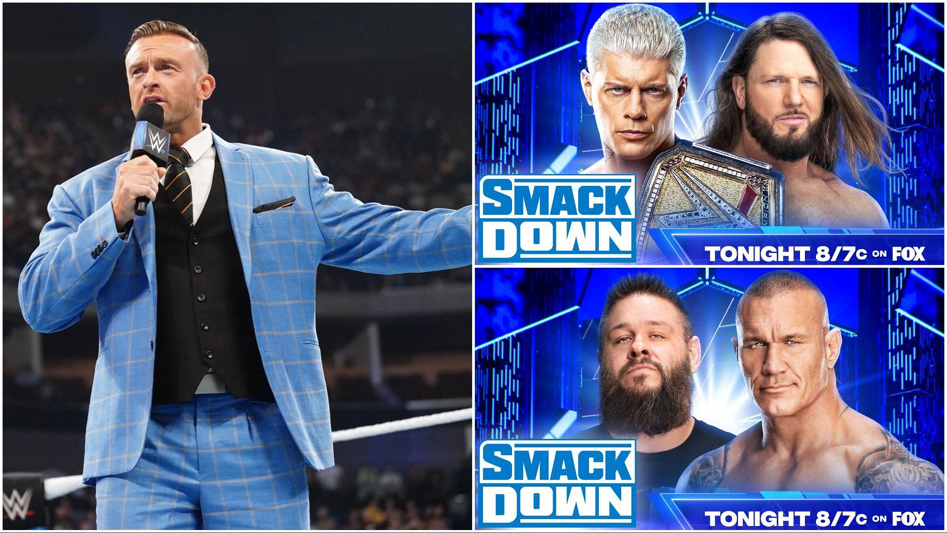 Nick Aldis on WWE SmackDown, promotional graphics for tonight