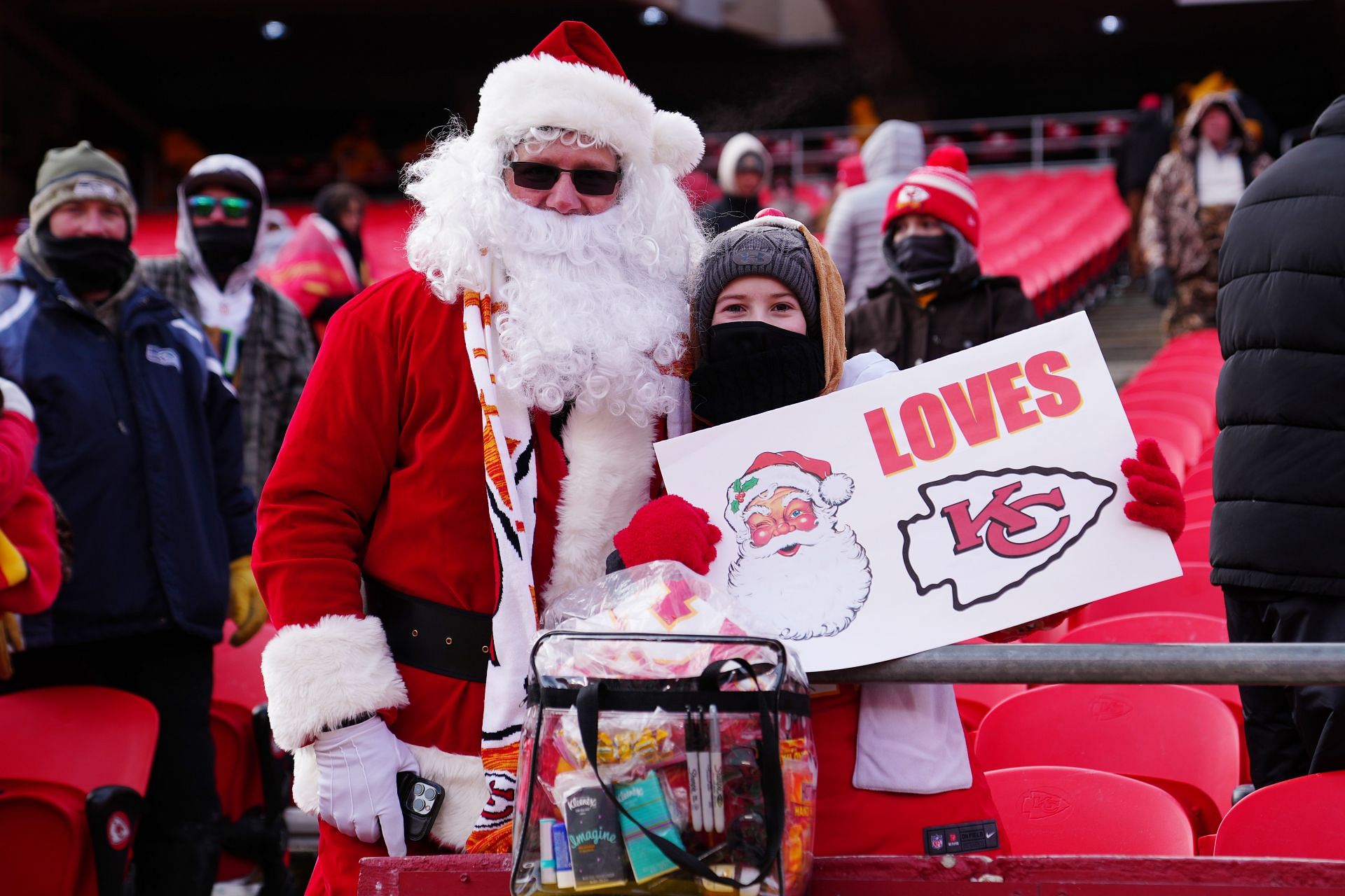 NFL fans during Seattle Seahawks v Kansas City Chiefs