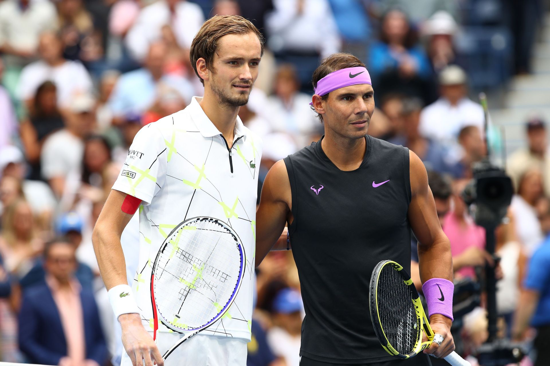 Daniil Medvedev and Rafael Nadal at the 2019 US Open