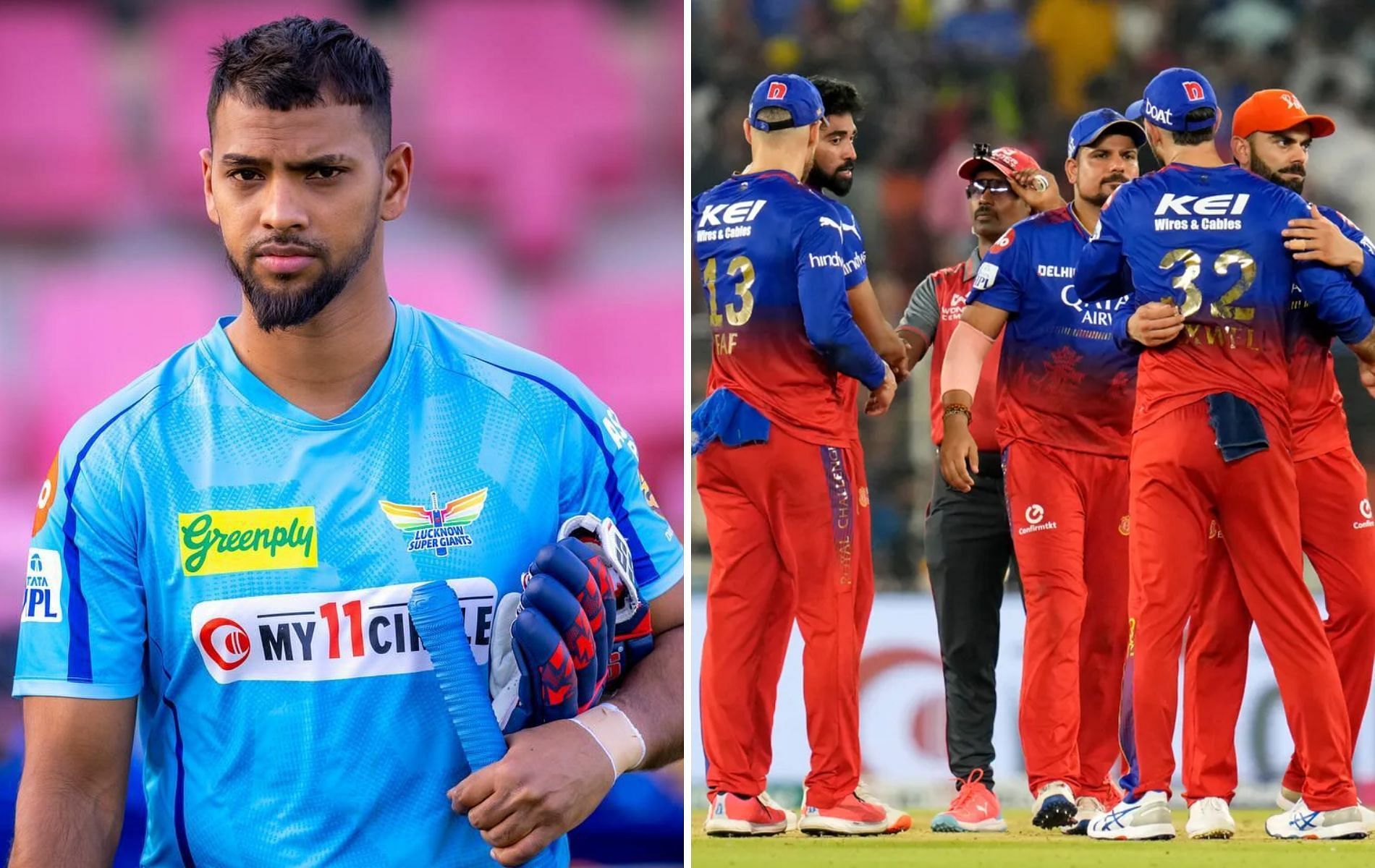 Nicholas Pooran (L) lauded RCB for making it to IPL 2024 playoffs. 