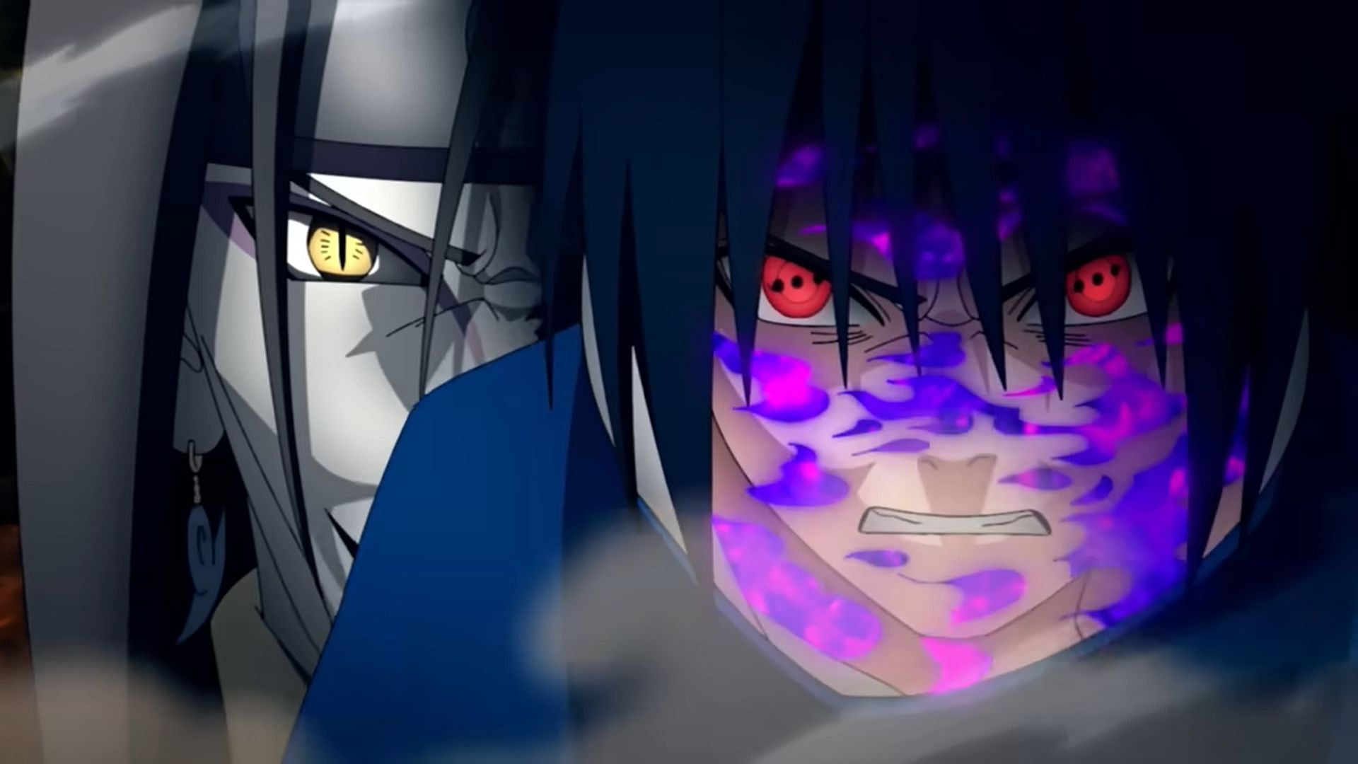 Orochimaru and Sasuke Uchiha as seen in the anime (Image via Studio Pierrot)