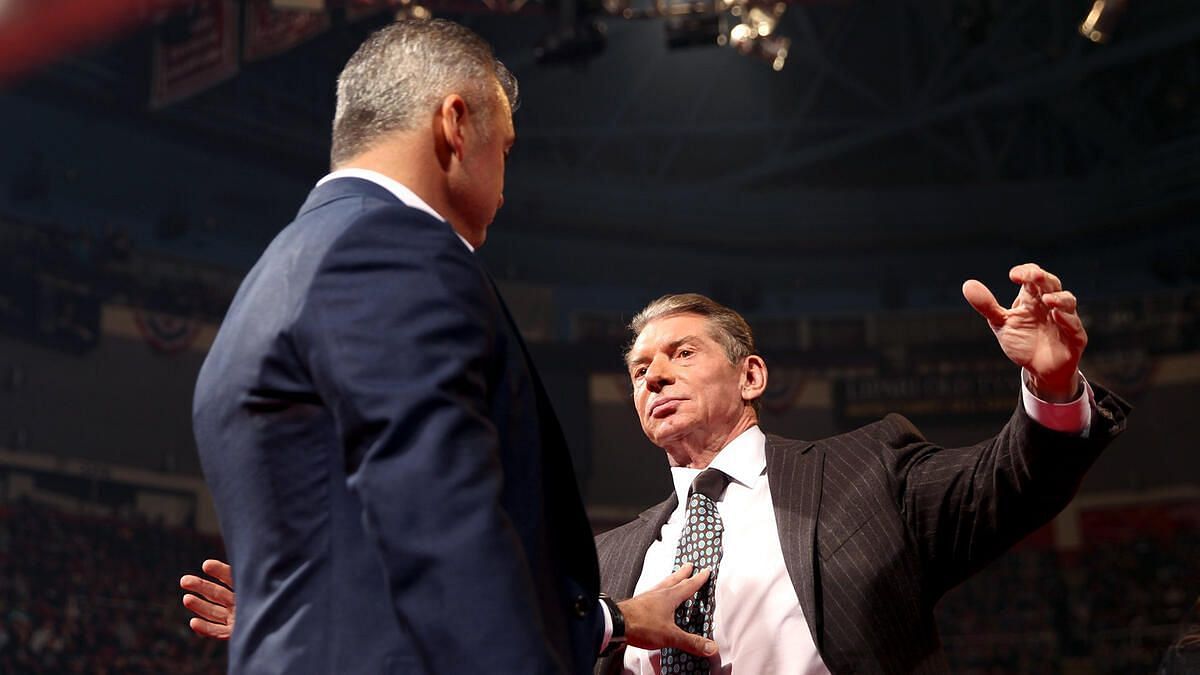 Shane McMahon (left) and Vince McMahon (right)
