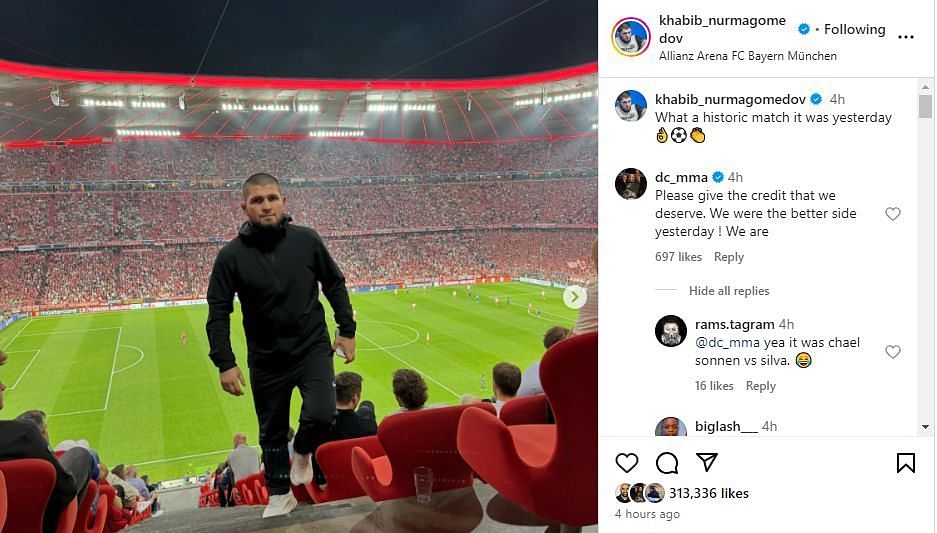 Daniel Cormier reacts to Khabib Nurmagomedov&#039;s Instagram post