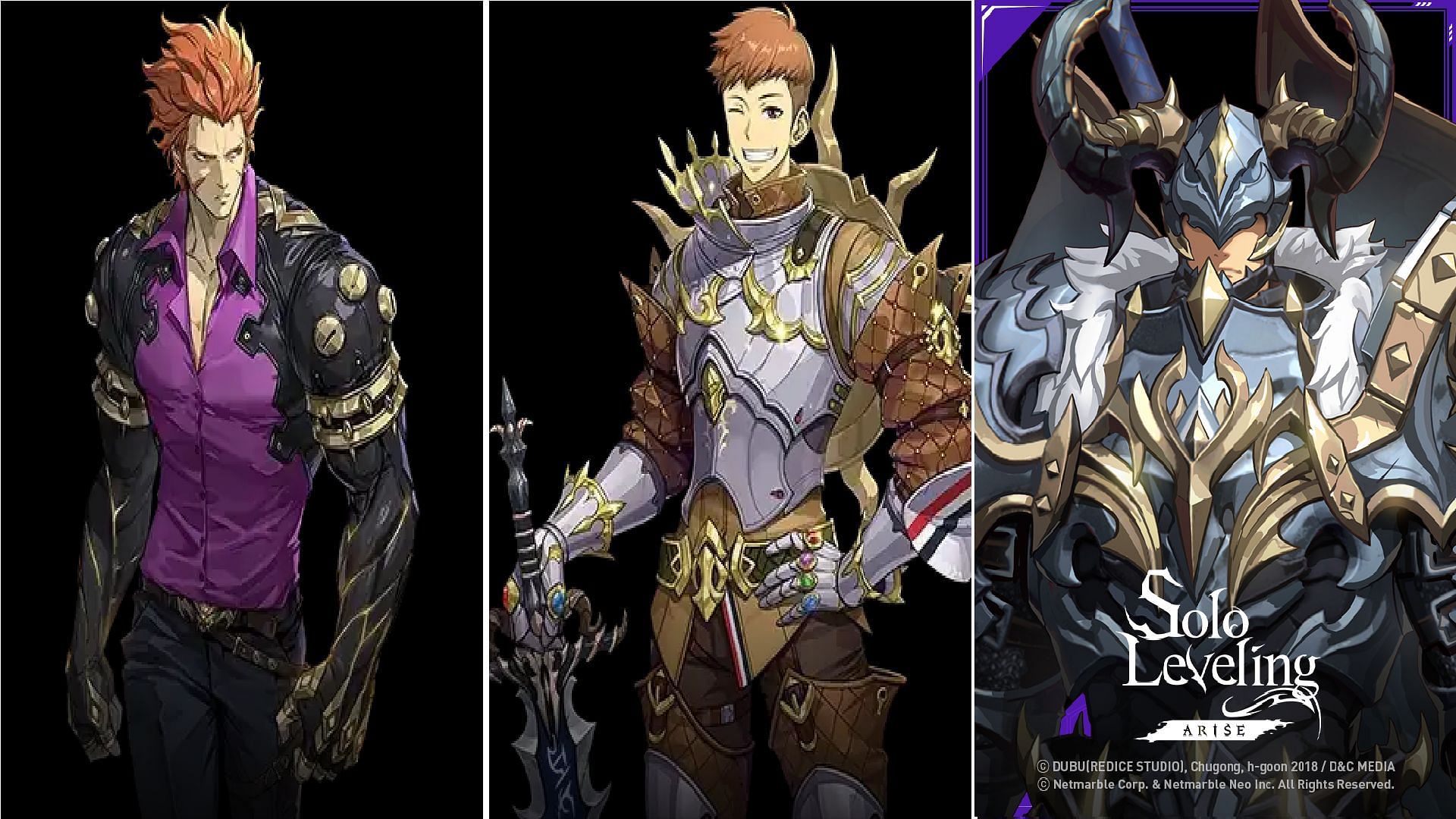 The combination of Baek Yoonho, Yoo Jinho, and Kim Chul also has enough Break to break Igris in Solo Leveling Arise (Image via Netmarble)