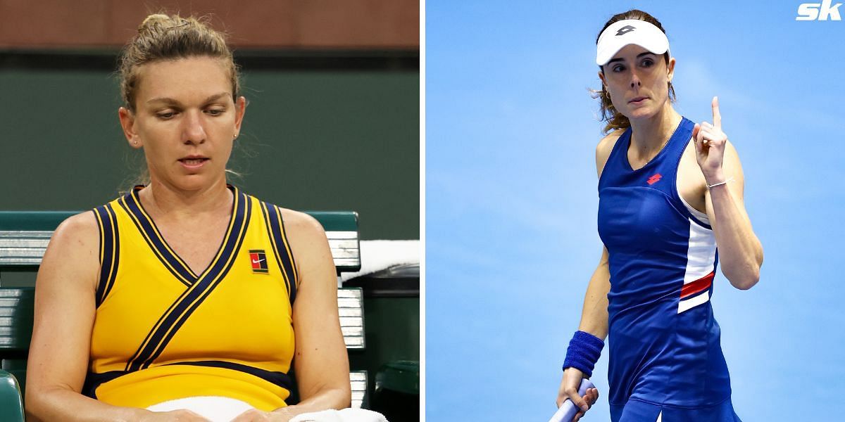 Simona Halep(L), Alize Cornet(R)