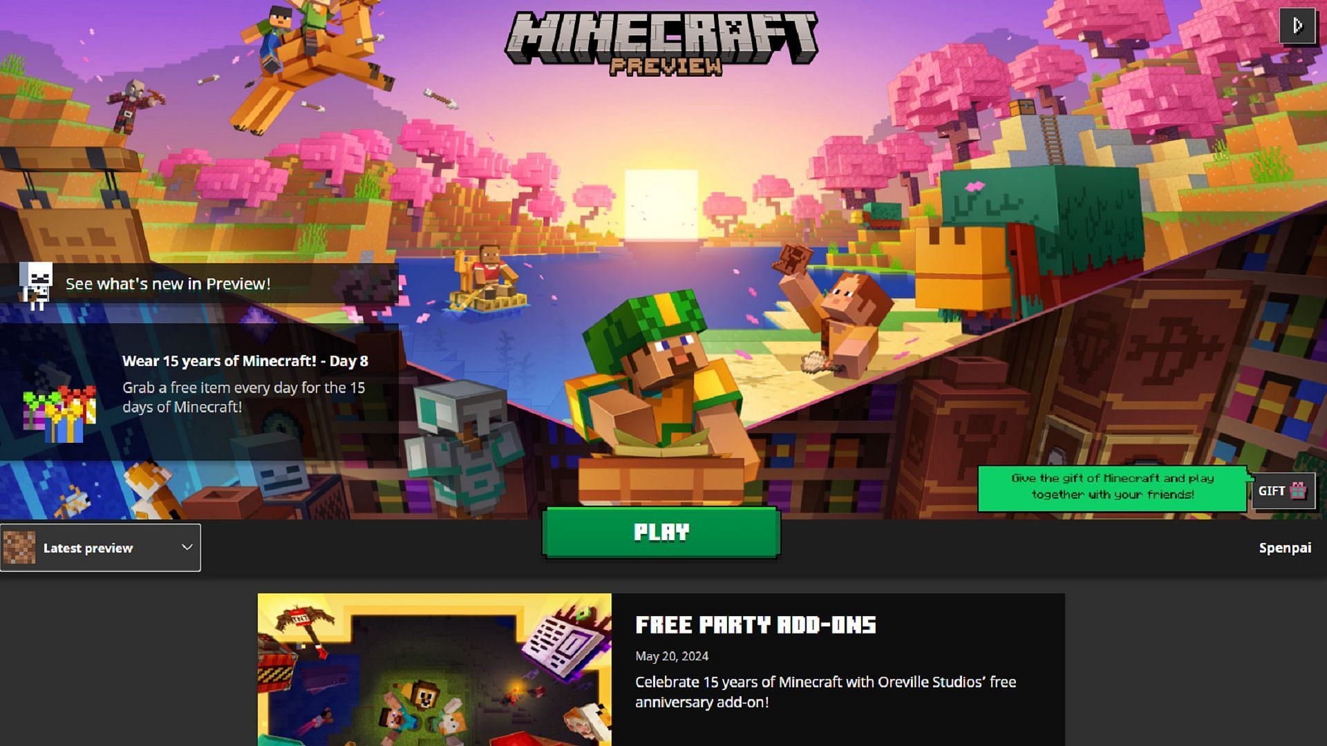 The official launcher can handle preview downloads on Windows PCs (Image via Mojang)