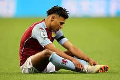 Arsenal fan and Aston Villa star Ollie Watkins appears gutted as teammates celebrate Champions League qualification after Man City's win over Spurs