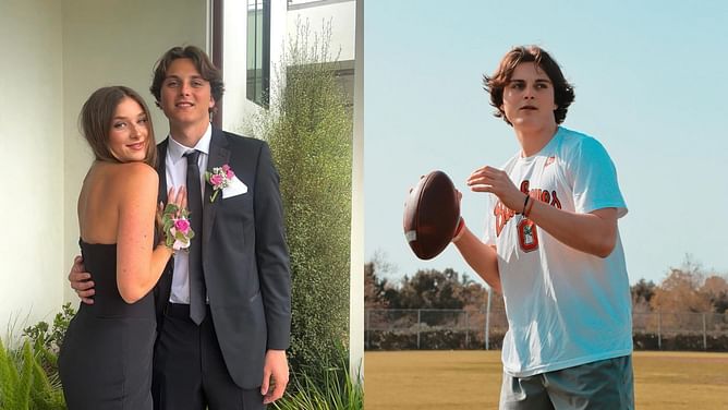 IN PHOTOS: Ohio State QB Julian Sayin and GF Gabrielle Fowler twin outfits for prom date with each other and friends