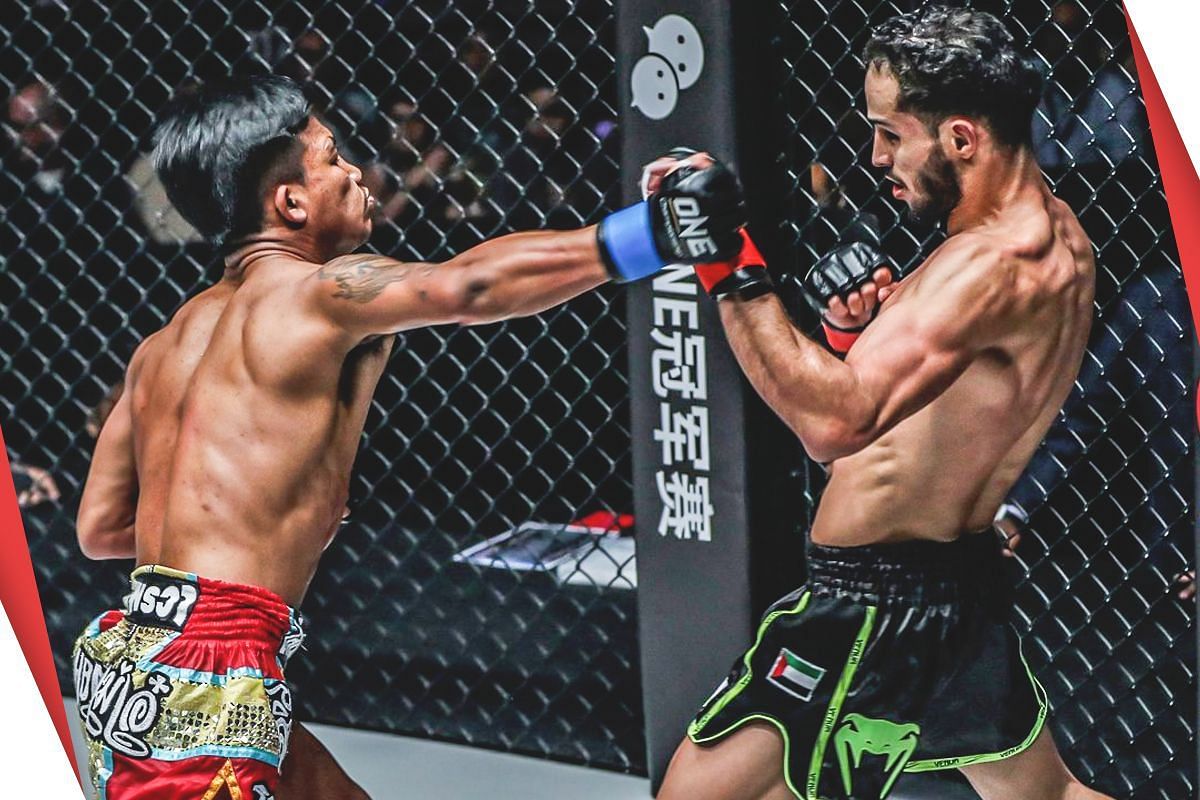 Rodtang throwing big hits against Fahdi Khaled [Photo via: ONE Championship]