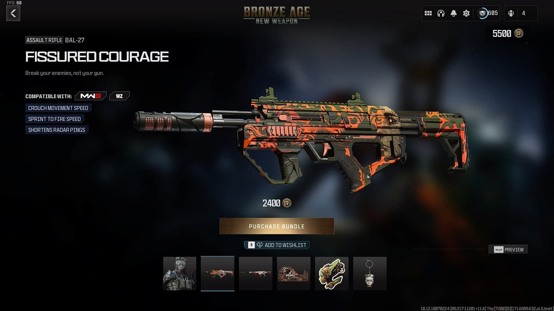 The new bundle includes a BAL-27 weapon blueprint (Image via Activision)