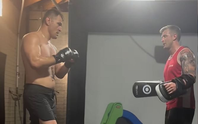 Stipe Miocic sweats it out in training for impending Jon Jones grudge match for UFC's 265-pound title [VIDEO]