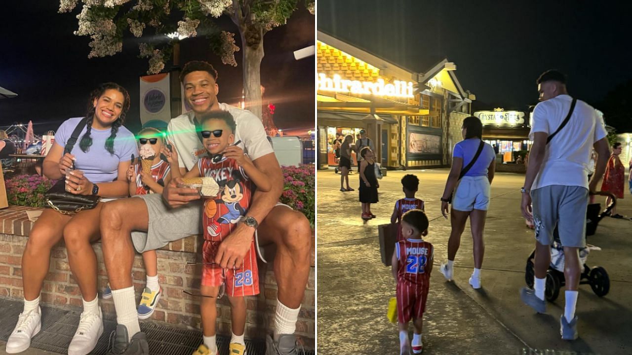 IN PHOTOS: Giannis Antetokounmpo and girlfriend Mariah take family stroll with two sons enjoying Ghirardelli getaway