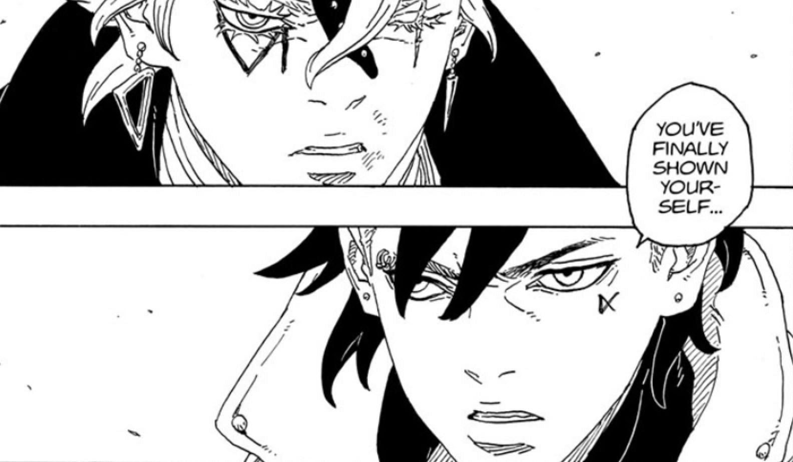 Code and Kawaki as seen in the manga (Image via Shueisha)