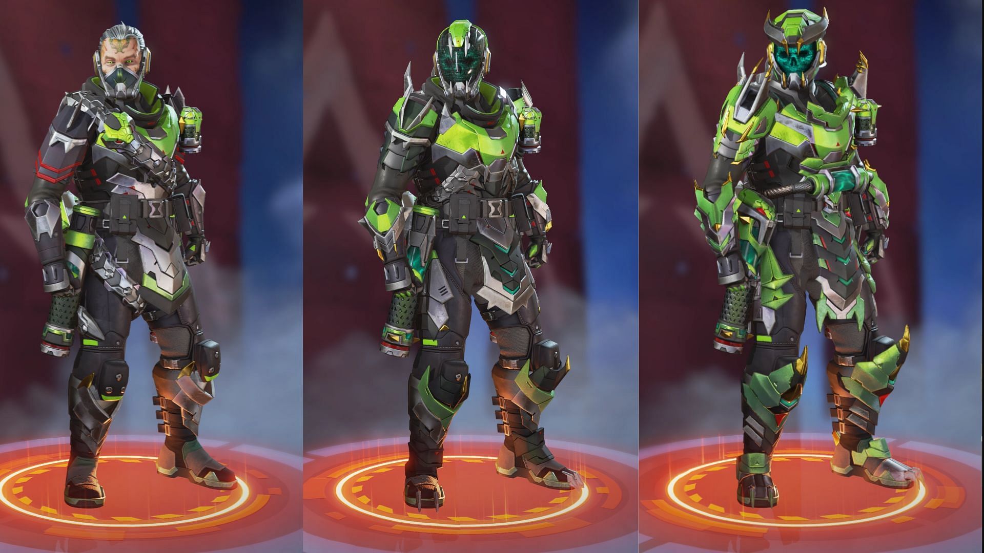 Apex Contagion Mythic Caustic skin in Apex Legends (Image via Electronic Arts)