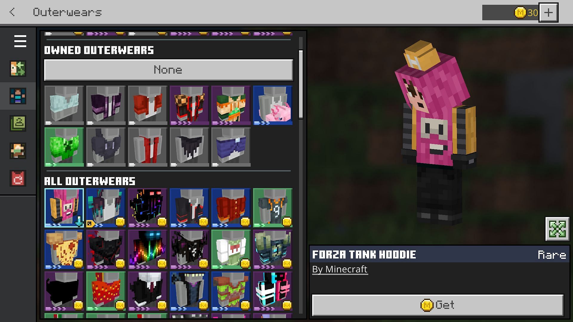 Redeeming the Minecraft x Forza TANK cosmetic is incredibly easy (Image via Mojang)
