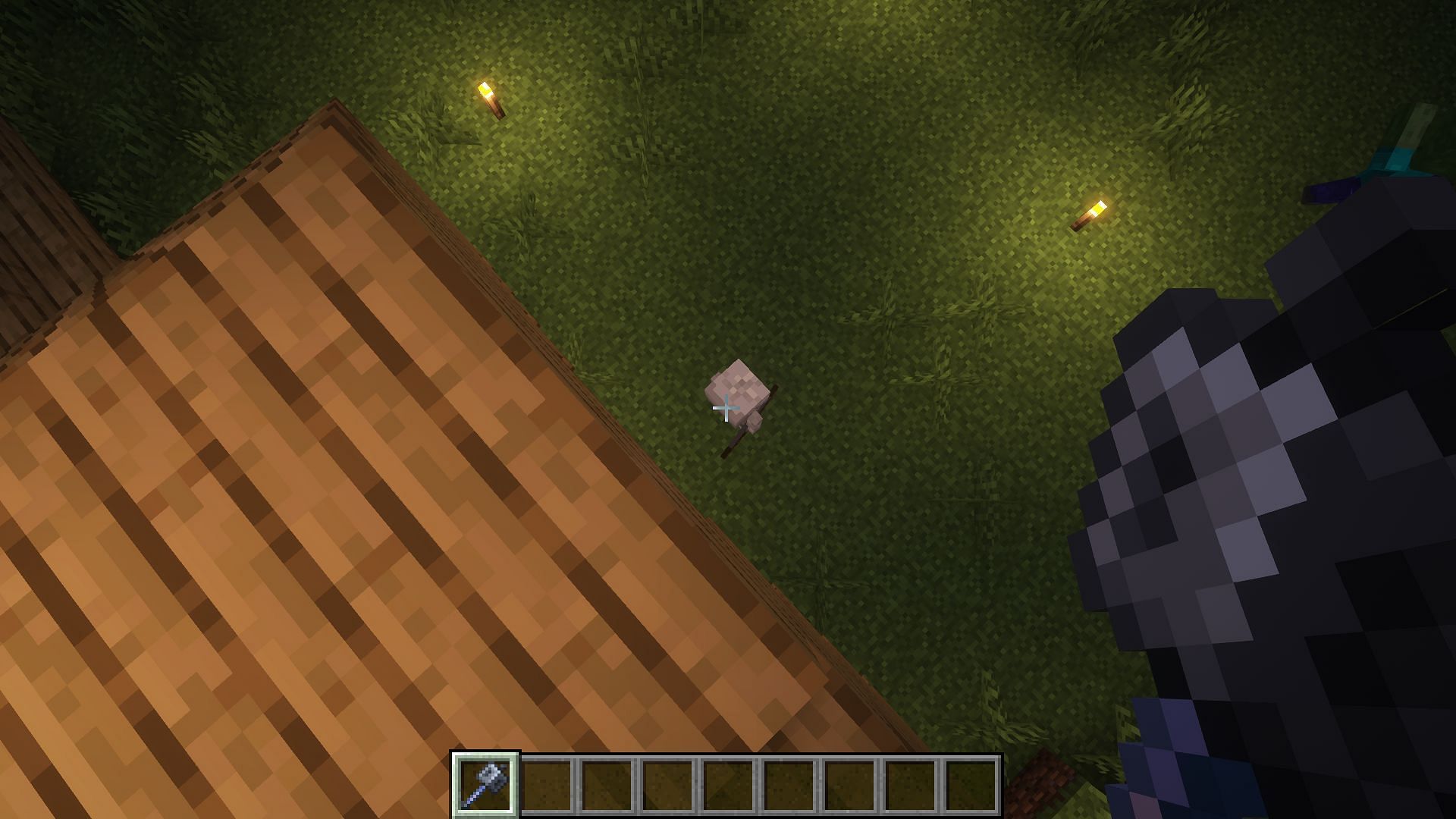 Player preparing to leap and attack multiple mobs (Image via Mojang)