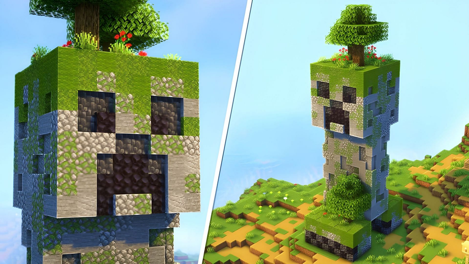 The Giant Creeper Statue (Image via YouTube/Goldrobin)