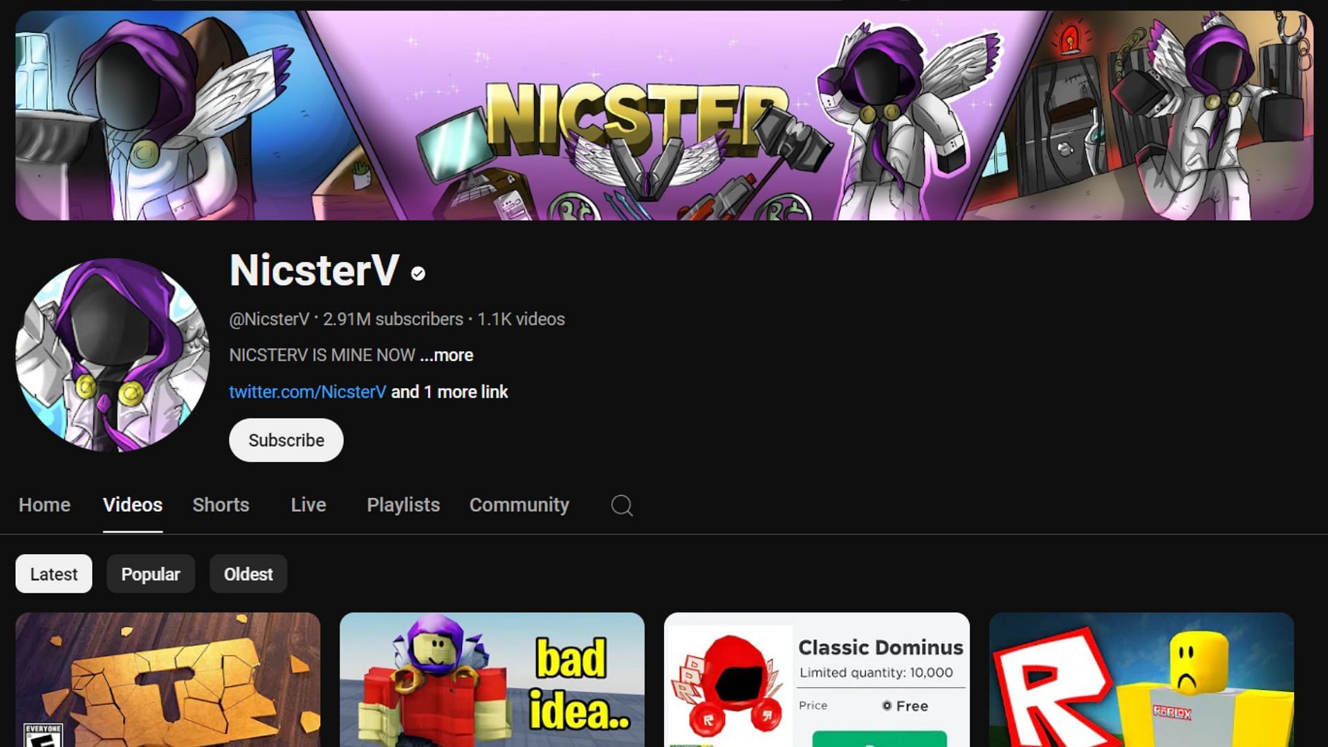 If you want some clickbait mixed with controversies then NicsterV is the perfect channel for you (Image via YouTube/NicsterV)