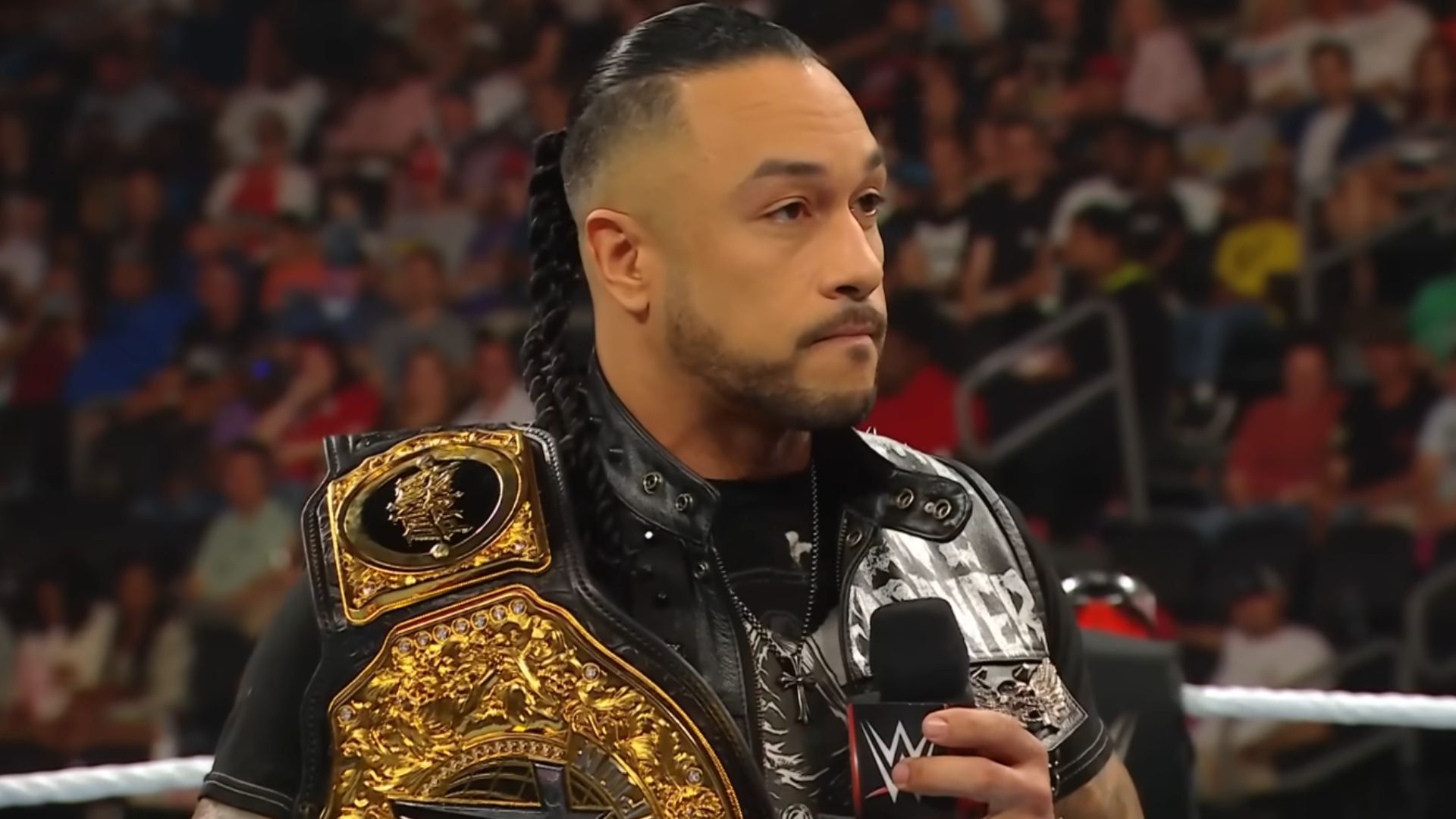 Damian Priest cutting a promo on Monday Night RAW.