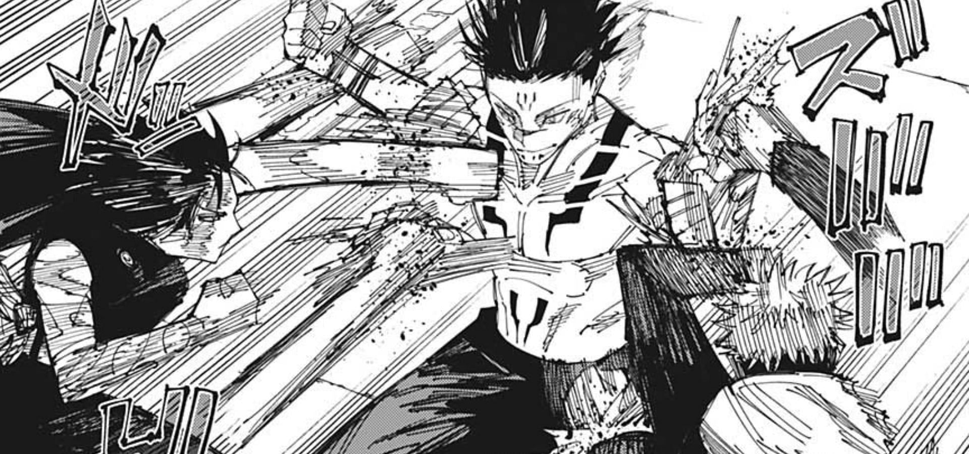 Sukuna fighting Maki as seen in the Jujutsu Kaisen manga (Image via Shueisha/Gege Akutami)