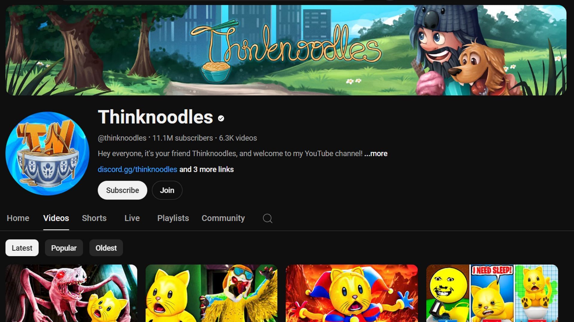 Thinknoodles has great content revolving around the platform (Image via YouTube/Thinknoodles)