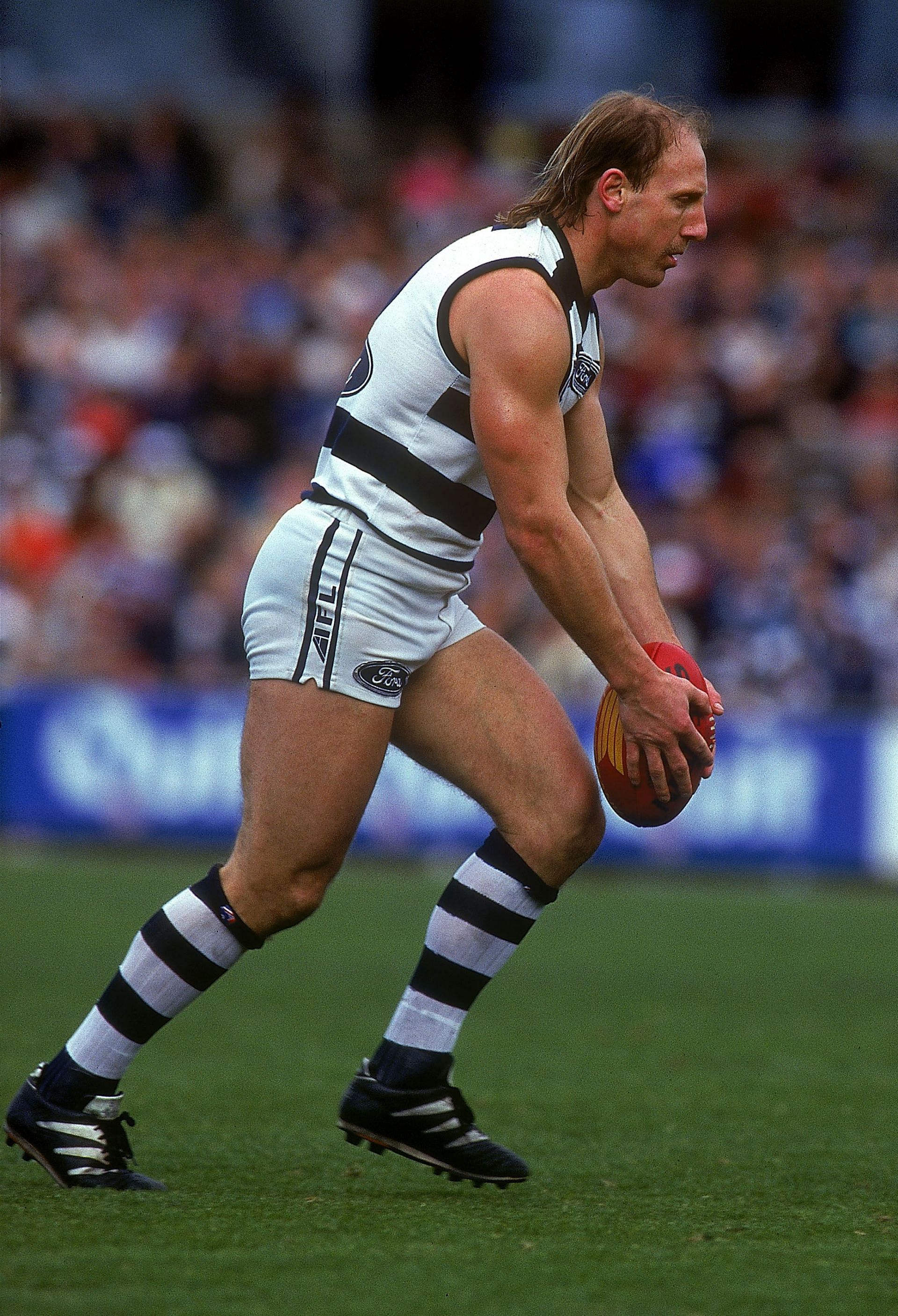 Gary Ablett of the Cats in action during the round 20 AFL match between the Geelong Cats and the Melbourne Demons