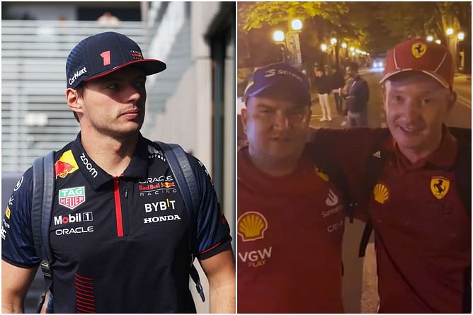 WATCH: Ferrari fans who were shown the finger by Max Verstappen apologize to him for their behavior at Imola