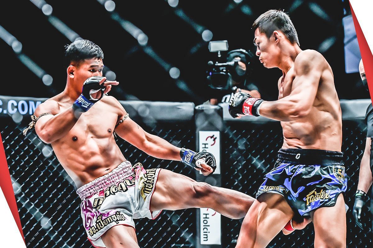 Saemapetch angling for a big hit against Kulabdam [Photo via: ONE Championship]