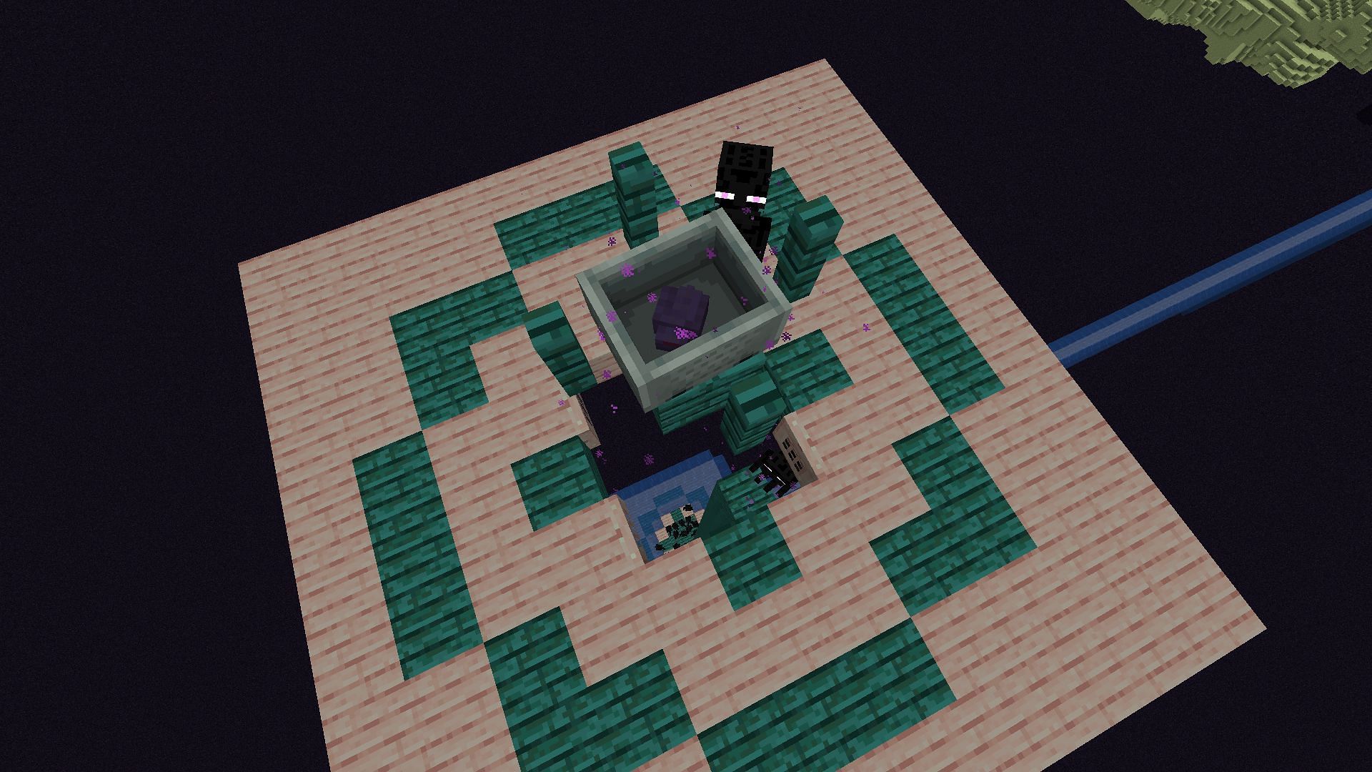 The endermite trapped in a minecart (Image via Mojang)