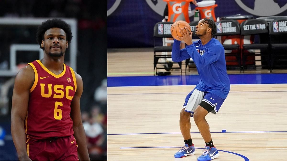 Bronny James at the NBA draft Combine and at USC