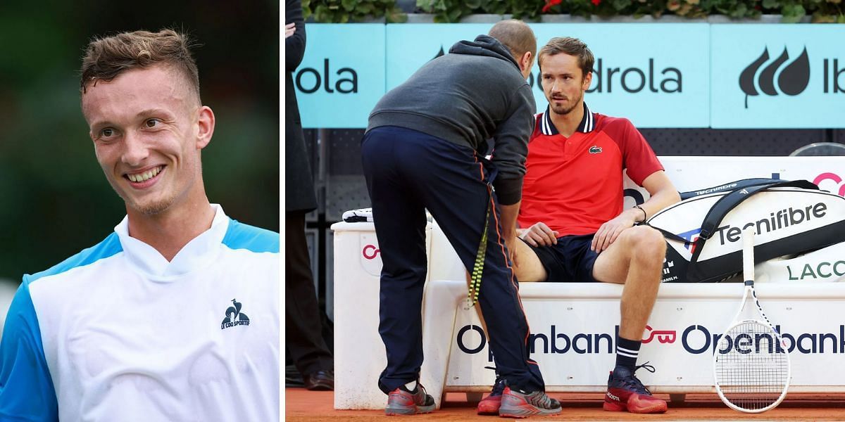 jiri lehecka and daniil medvedev at the madrid open