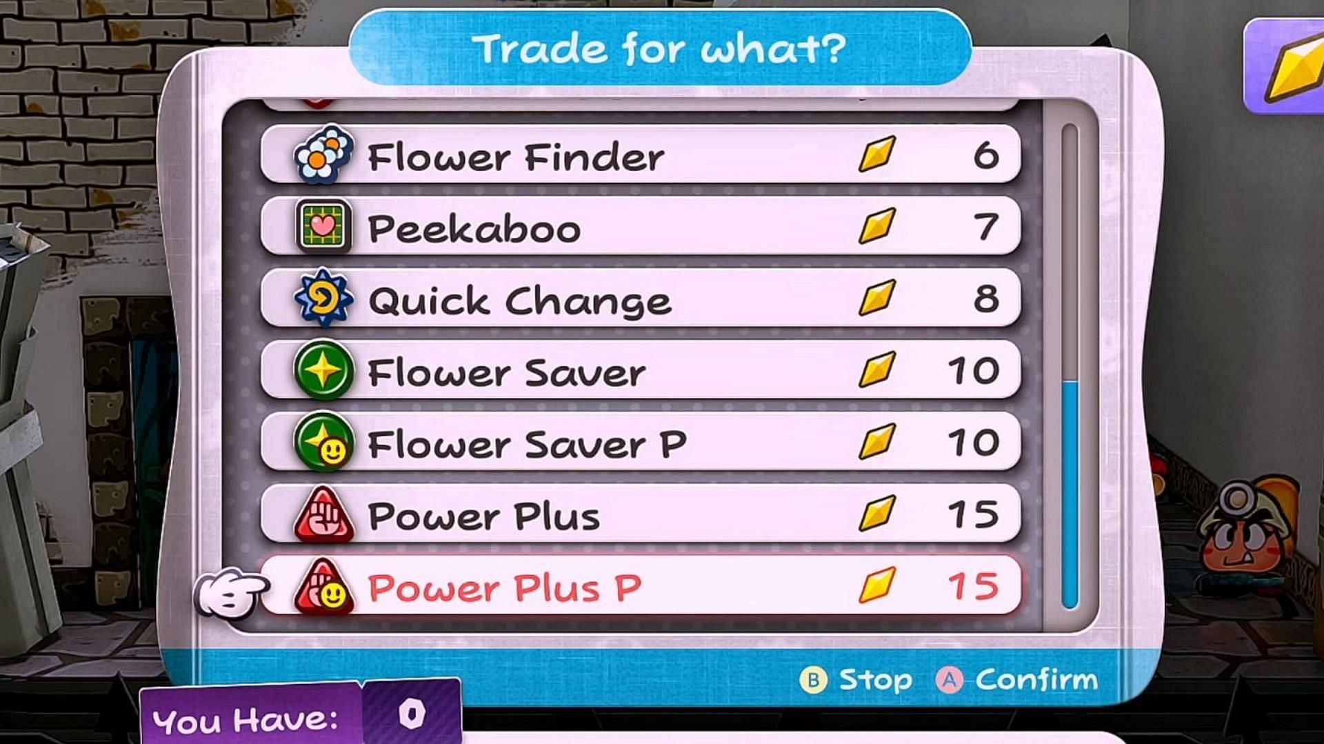 You can trade valuable badges in exchange for Star Pieces. (Image via Nintendo)