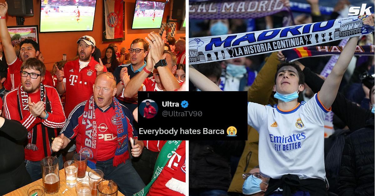 Fans react as video of Real Madrid and Bayern fans singing x-rated Barcelona chant goes viral