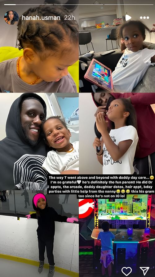 Hannah Usman posted pictures of Taurean Prince doing daddy duties.