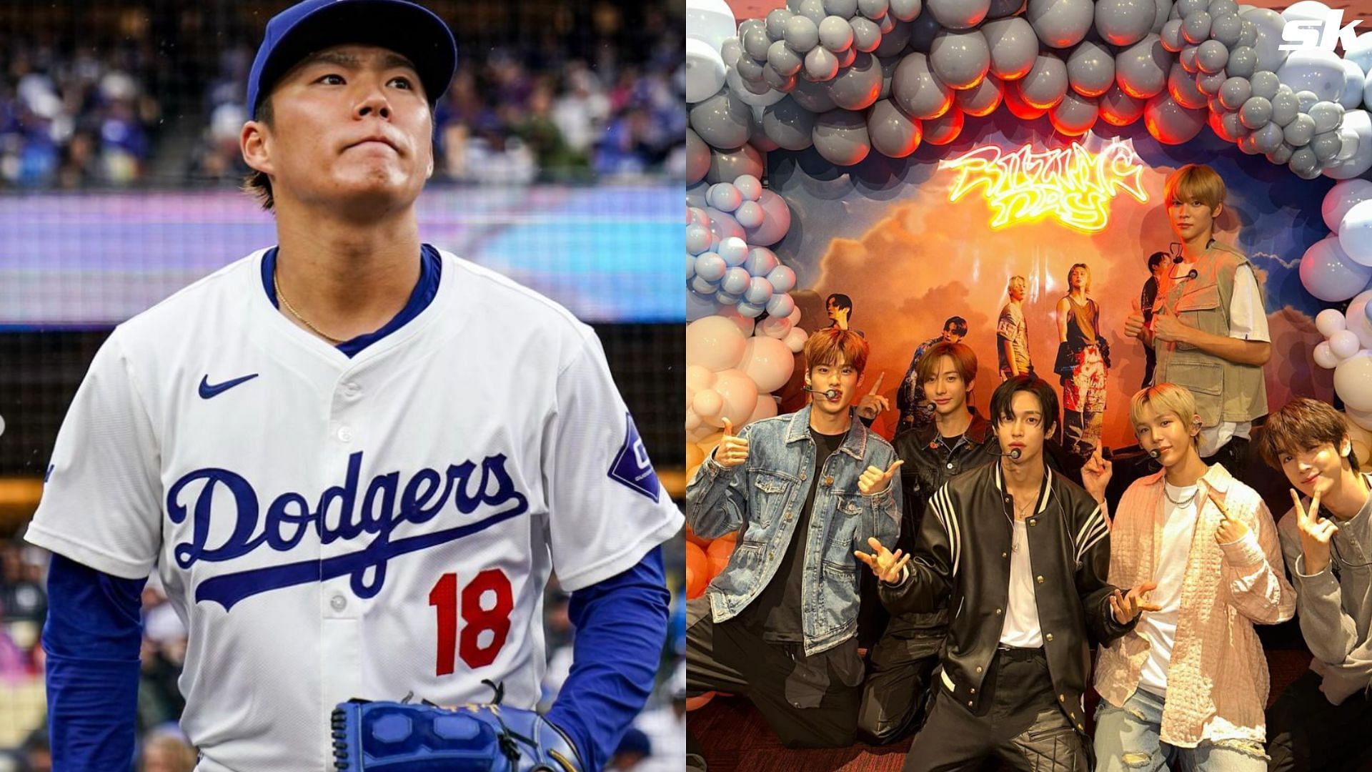 RIIZE members linked up with Yamamoto ahead of their Dodger Stadium performance