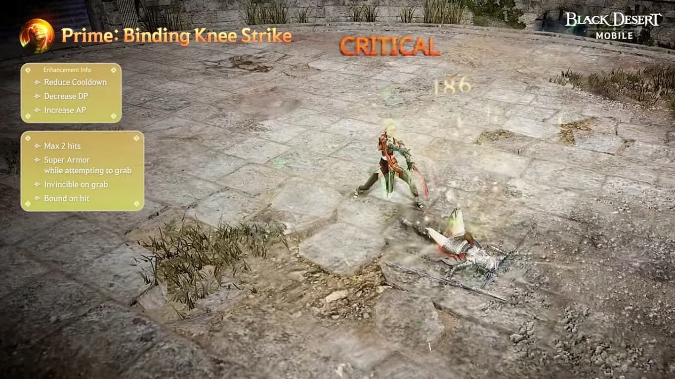 Askeia can grab and flig enemies with the Binding Knee Strike skill (Image via Pearl Abyss)