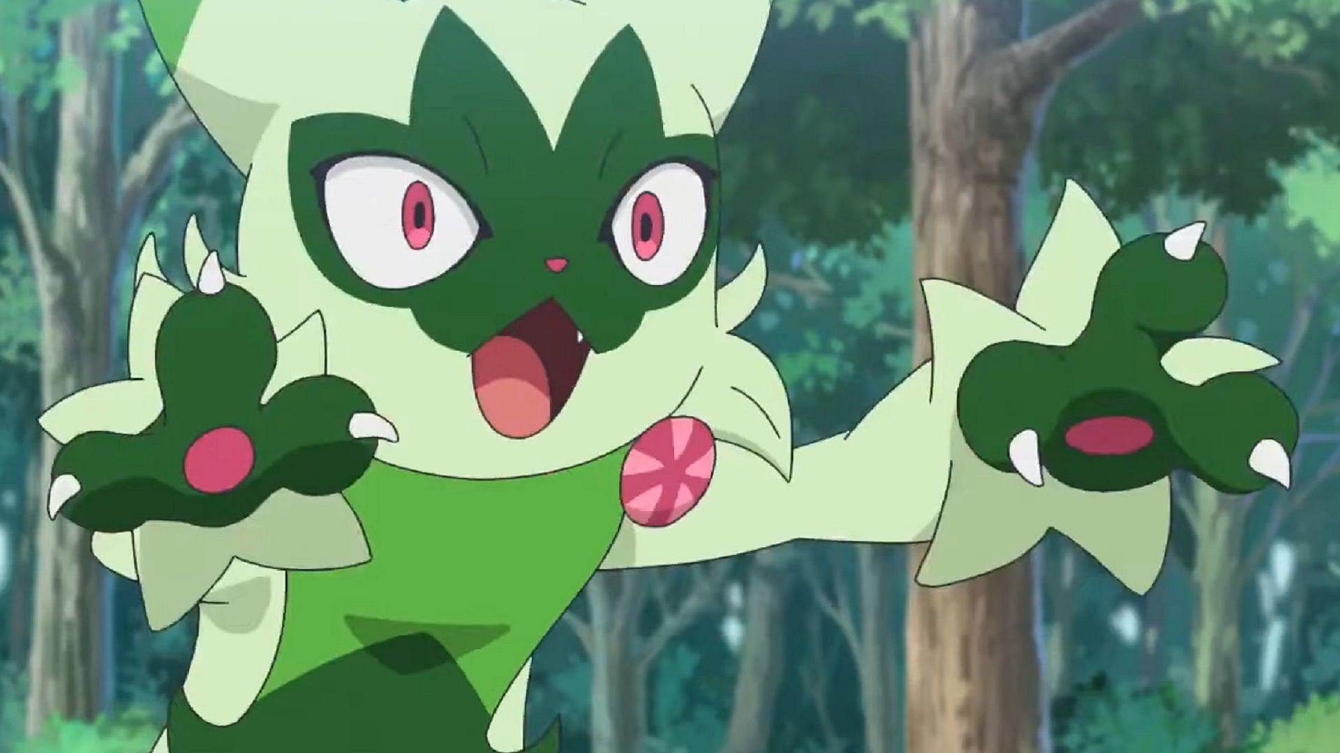 Floragato saves Terapagos from the Pineco cluster in our Pokemon Horizons Episode 51 recap (Image via The Pokemon Company)