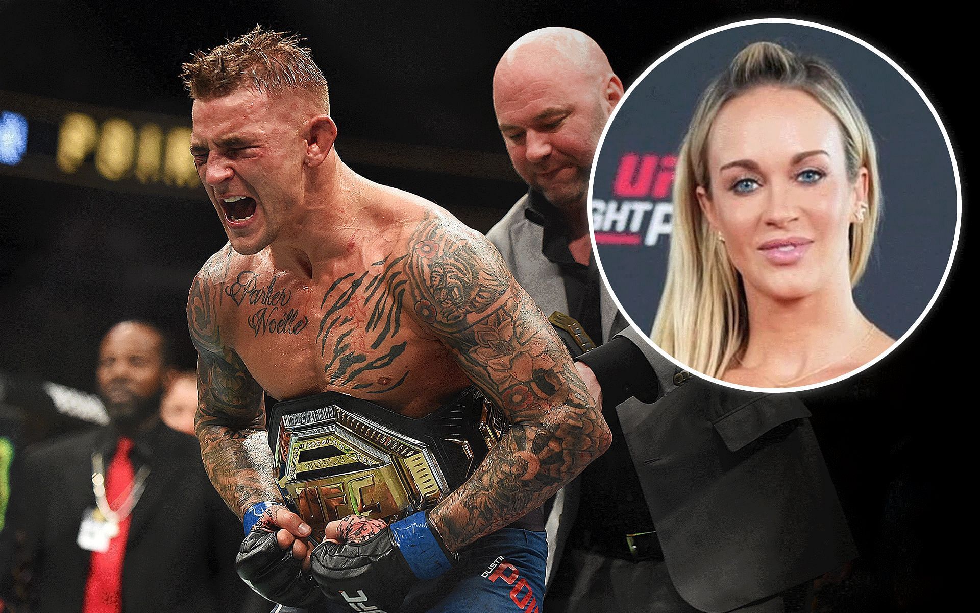 Laura Sanko (inset) shared her opinion on Dustin Poirier