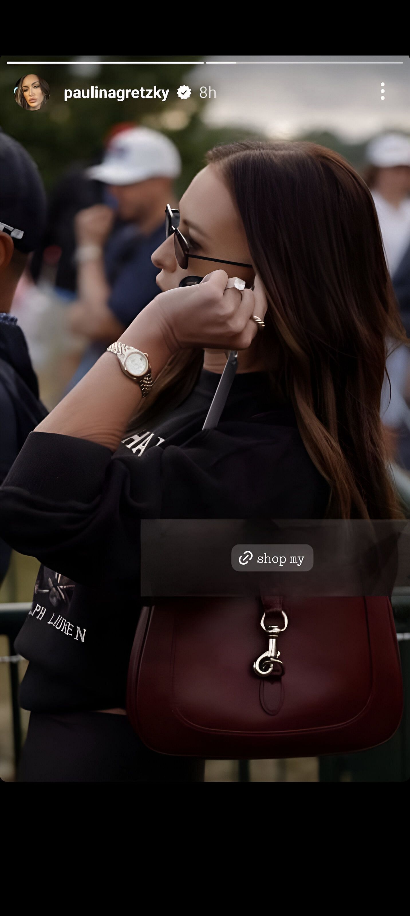 Paulina Gretzky&#039;s $3,2000 Gucci bag at PGA Valhalla