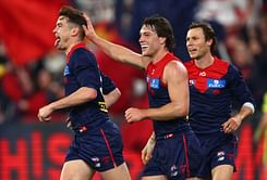 Melbourne Demons forward scores stunning goal-of-the-year contender to end Geelong’s seven-match winning streak