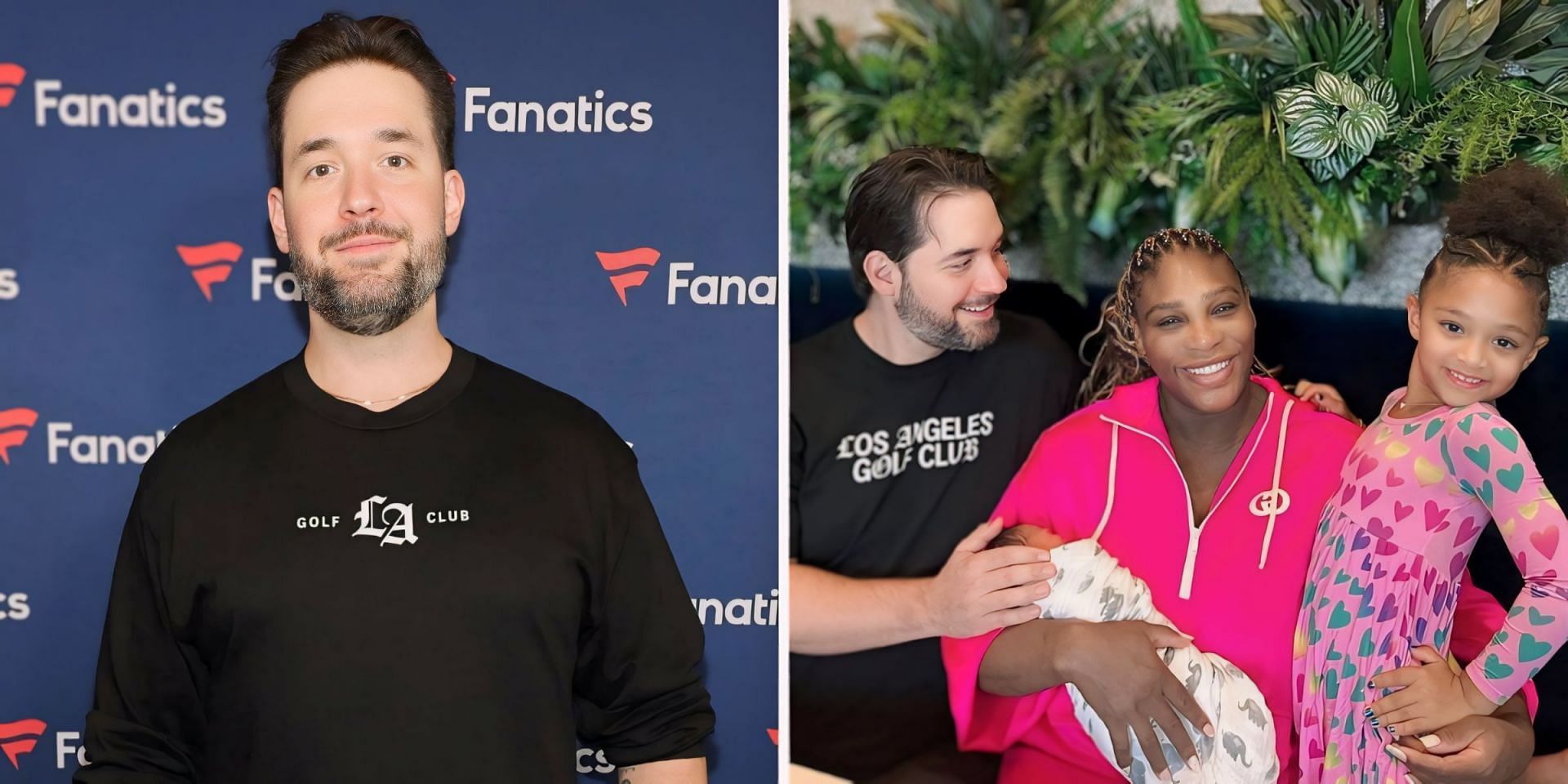 Alexis Ohanian on sharing parenthood duties. PHOTO: ALEXIS OHANIAN/GETTY, SERENA WILLIAMS FAMILY/INSTAGRAM 