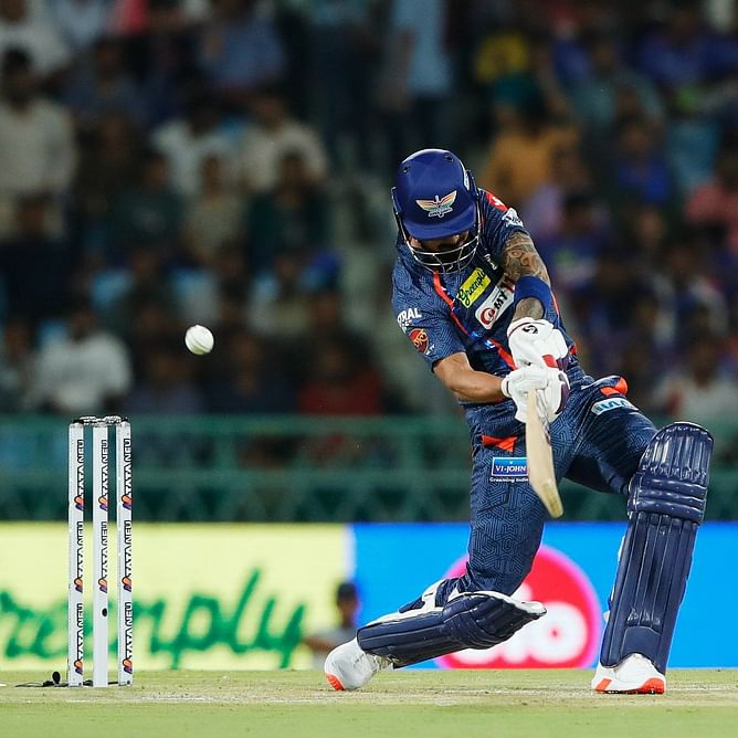 [Watch] KL Rahul's gorgeous six off Pat Cummins' bowling in SRH vs LSG IPL 2024 match
